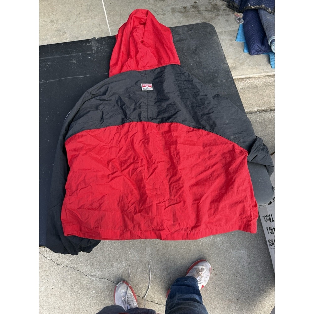 Vintage Marlboro Adventure Team Jacket Red Black Windbreaker XL 90s - Picture 5 of 6
